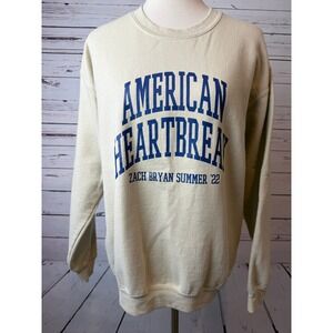 Zach Bryan American Heartbreak Tour 2022 Sweatshirt Medium Concert Pullover Crew